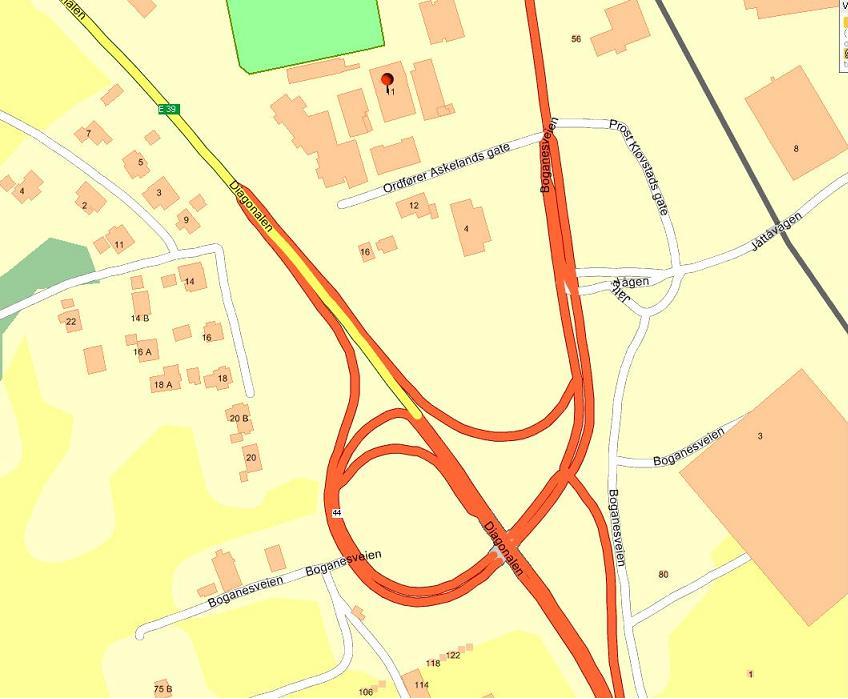 Kart J�tten skole
